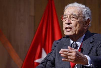 epa05164751 (FILE) A file photo dated 15 October 2008 of former United Nations Secretary General Boutros Boutros-Ghali delivering a speech on human rights during the opening of the Foro Sur 2008 in Leganes, Madrid, Spain. Former UN secretary general Boutros Boutros-Ghali of Egypt has died at the age of 93, the United Nations said 16 February 2016. Boutros-Ghali was the UN's sixth secretary general, serving a single term between 1992 and 1996.  EPA/JUAN M. ESPINOSA