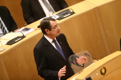 Ο Πρόεδρος της Δημοκρατίας κ. Νίκος Αναστασιάδης ενημερώνει την Ολομέλεια του Κοινοβουλευτικού Σώματος για το Κυπριακό, Λευκωσία 11 Φεβρουαρίου 2016. ΚΥΠΕ/ΚΑΤΙΑ ΧΡΙΣΤΟΔΟΥΛΟΥ