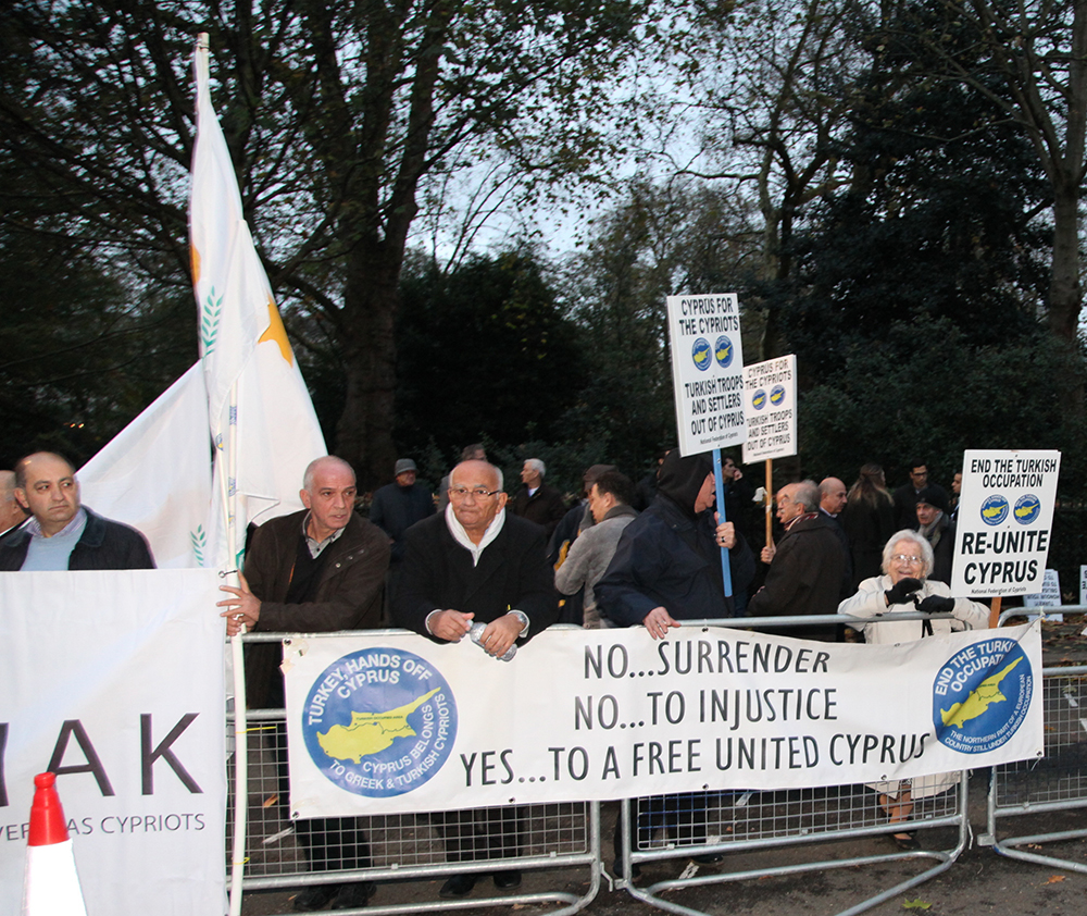 British Cypriots Protest Against Illegal Regime in Occupied Cyprus
