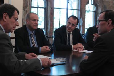 Ο Πρόεδρος της Δημοκρατίας κ. Νίκος Αναστασιάδης δέχεται τον Ειδικό Σύμβουλο του Γενικού Γραμματέα του ΟΗΕ για το Κυπριακό κ. Espen Barth Eide, Λευκωσία 15  Σεπτεμβρίου 2015.