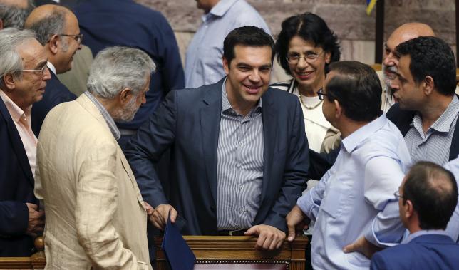 Greek PM gets backing for bailout; EU, IMF give green light