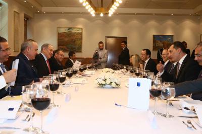 Γεύμα εργασίας μεταξύ των αντιπροσωπειών Κύπρου και Ισραήλ.
