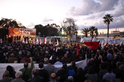 Thousands attend anti-austerity demonstration in Cyprus