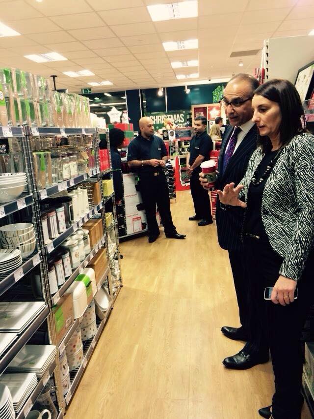 Theo Paphitis proud owner and Chairman of Robert Dyas opens new shop in Enfield