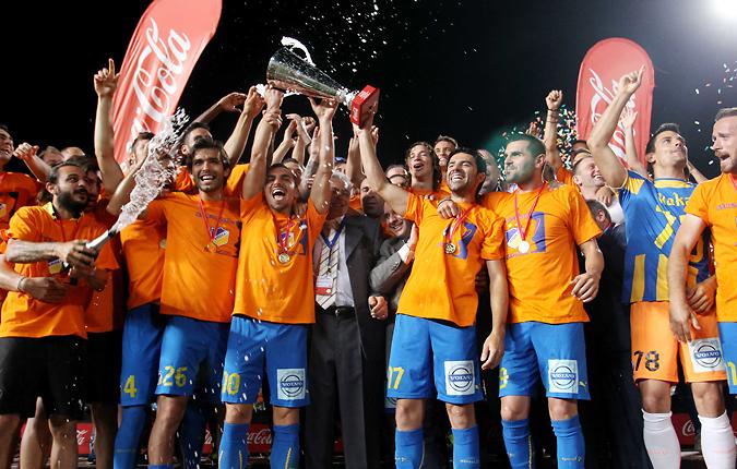 Apoel celebrate their 20th cup win