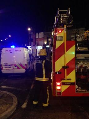 Car catches fire following crash in Muswell Hill