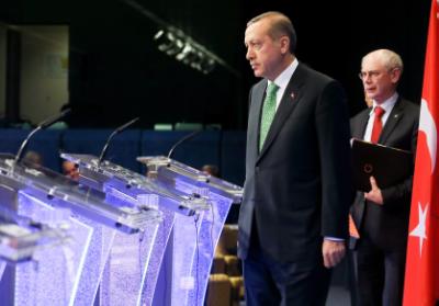 EU senior officials stress urgent need for a Cyprus settlement after meeting Turkish Premier