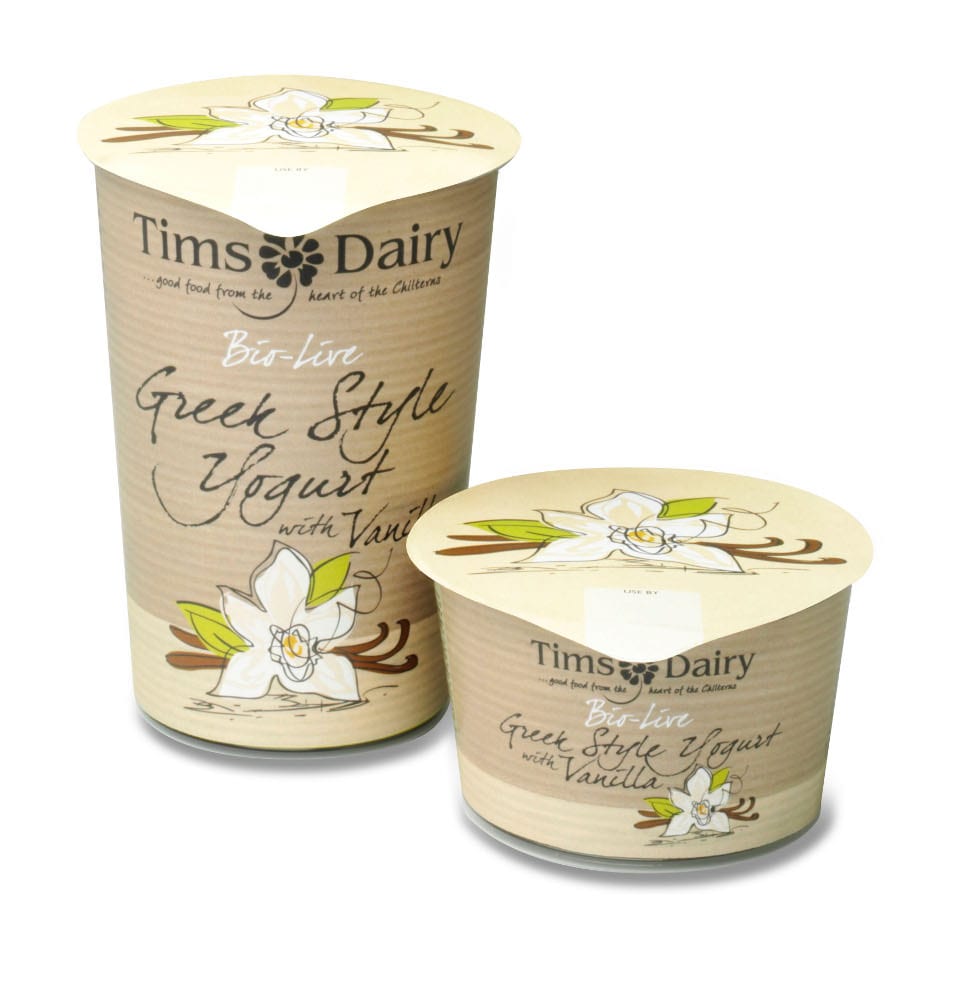 TIMS DAIRY:NEW GREEK STYLE YOGURT WITH VANILLA