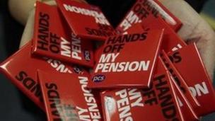 Public sector workers stage strike in pensions dispute