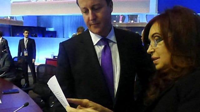 David Cameron confronts Fernandez over Falkland Islands