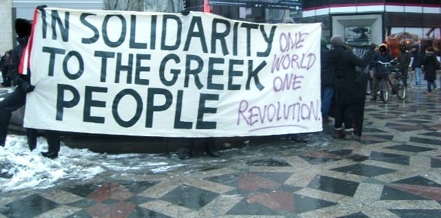 Greece solidarity shown across Europe