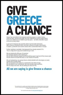Big business asks Europe to ‘Give Greece a Chance’