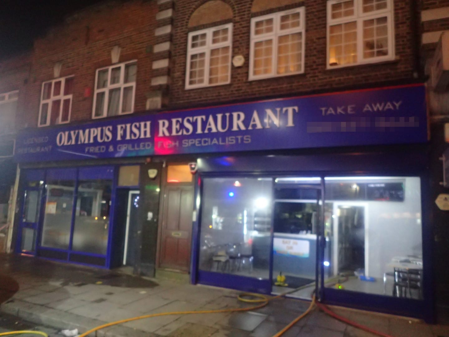 Fire at Olympus fish restaurant – Finchley