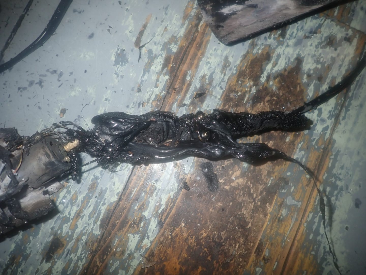 Fire caused by hairdryer