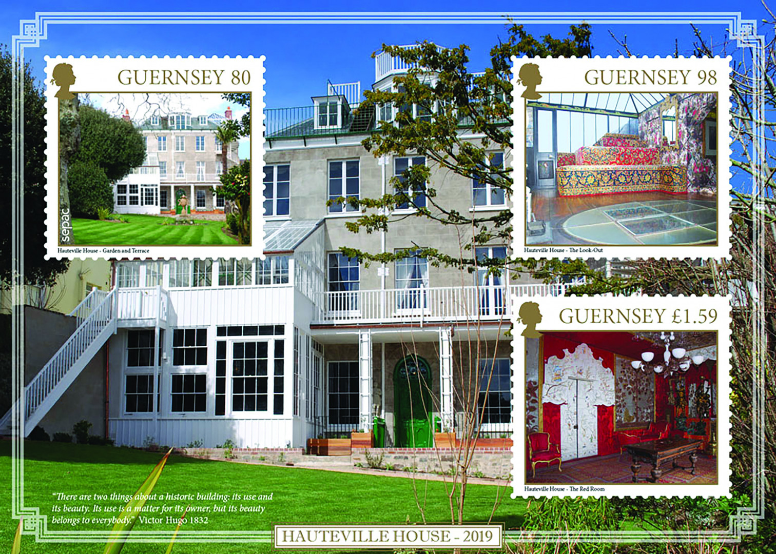 Philately: Guernsey SEPAC: Old Residential Houses: Hauteville House