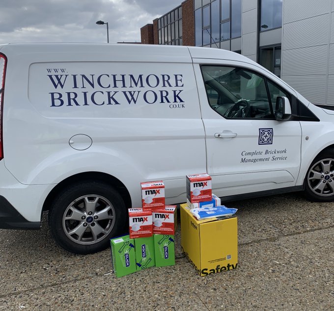 Leader of Enfield Council thanks UK Cypriot owned company Winchmore Hill Brickworks for donating and delivering thousands of personal protection equipment