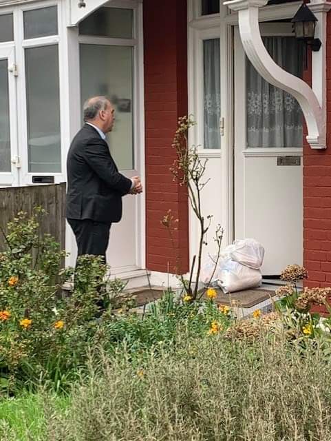 Bambos Charalambous MP delivering food to vulnerable residents