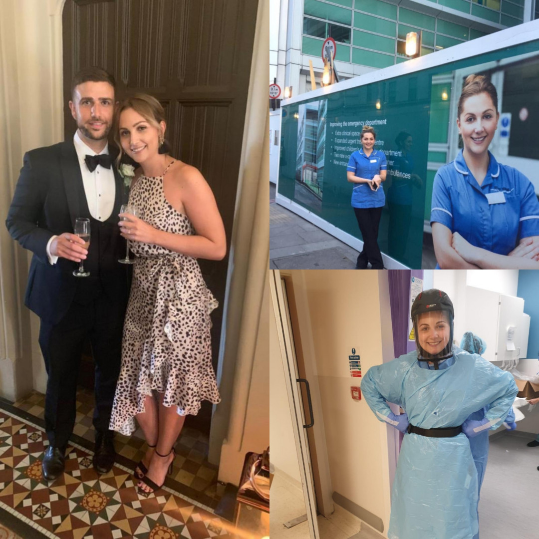 Today would’ve been UK Cypriots Alex and Olivia’s wedding day but instead Olivia a nurse is at work helping save lives