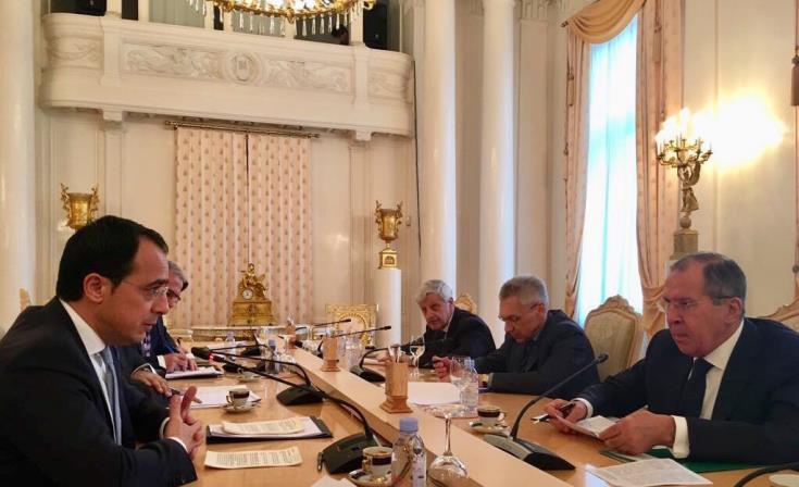 Foreign Ministers of Cyprus and Russia discuss Cyprus question, EastMed and Libya
