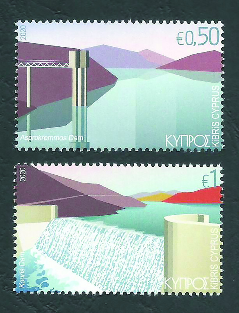 Philately Cyprus Water