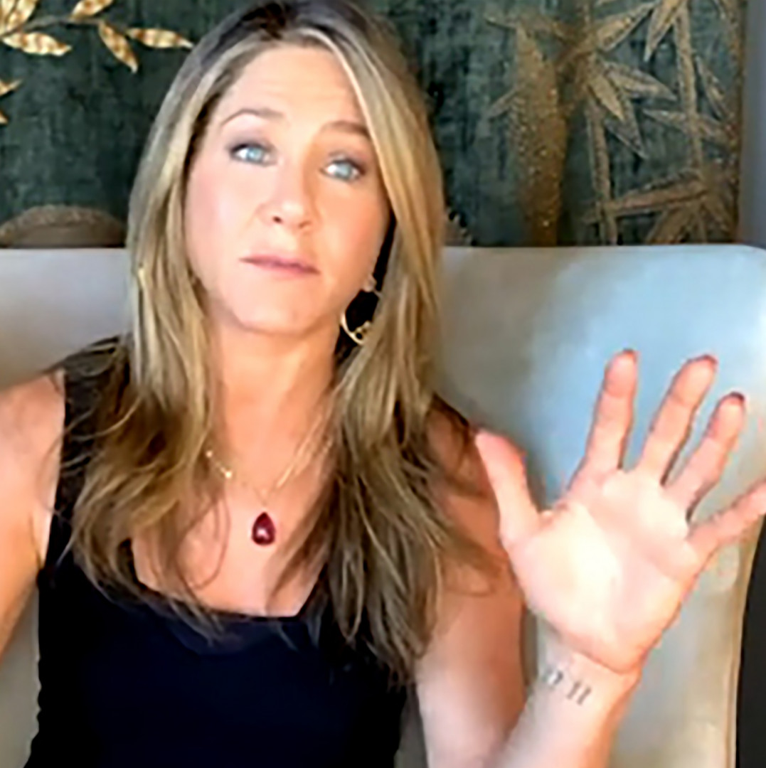 Jennifer Aniston gives fans rare glimpse of wrist tattoo