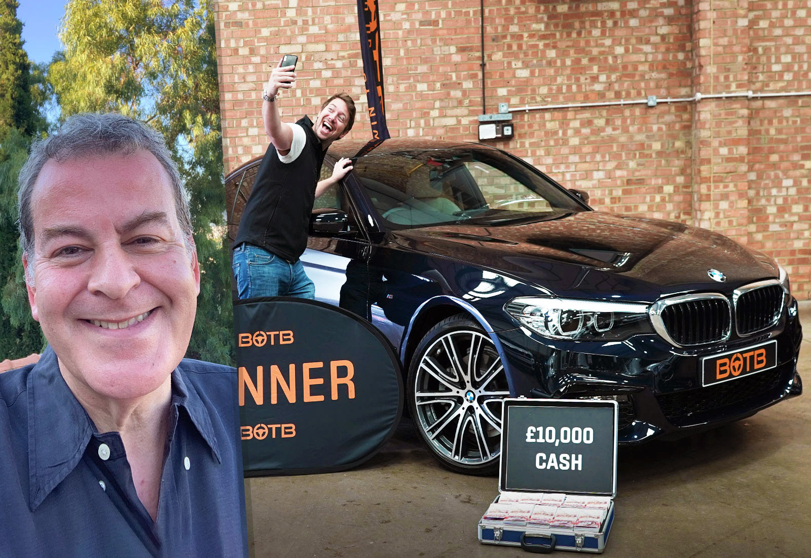 A London Greek car enthusiast has won a brand-new BMW worth more than £50,000, plus £10,000 in cash,