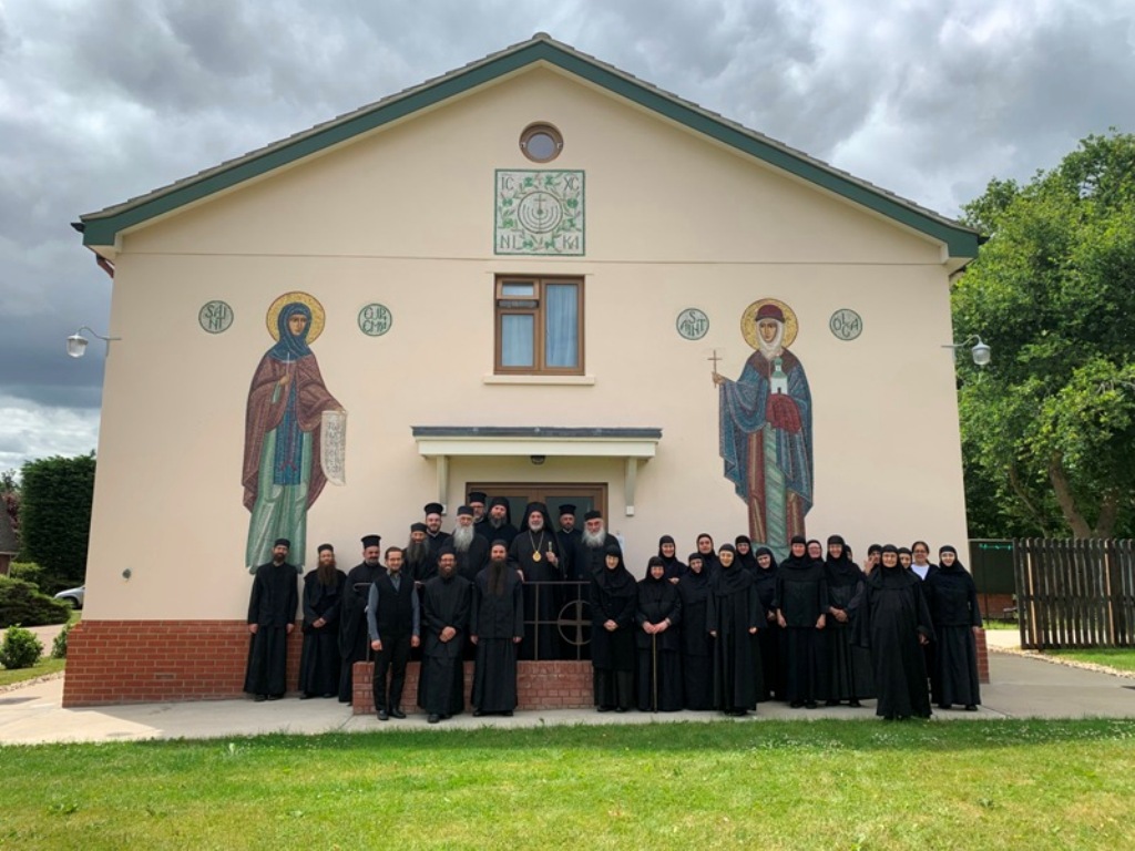 His Eminence Archbishop Nikitas of Thyateira and Great Britain at the occasion of the first commemoration of Saint Sophrony at the Monastery of Saint John the Baptist in Essex.