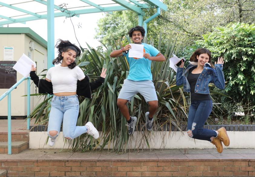 Barnet A-Level students collect marks in unique results day