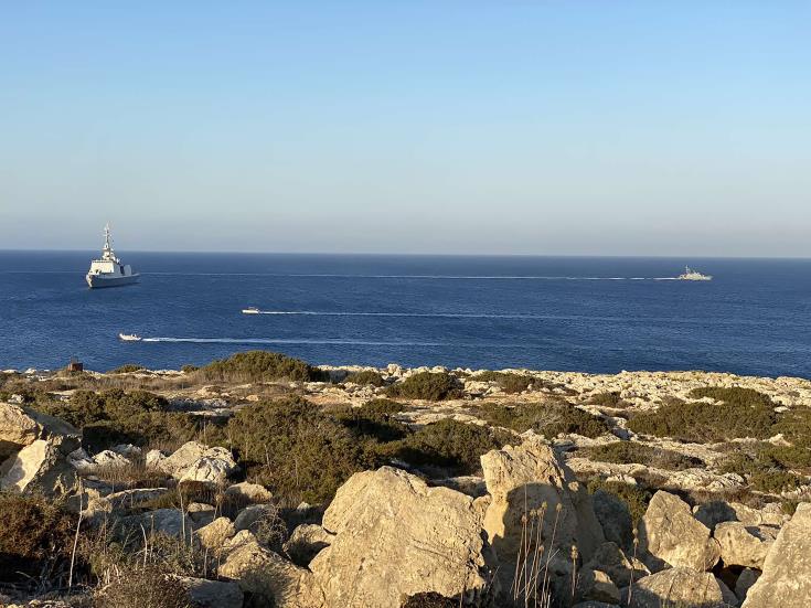 French frigate ‘La Fayette’ patrols off Cyprus’ eastern coast