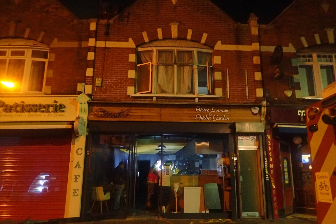 A fire at a shisha bar in #WoodGreen is believed to have been caused by hot coals too close to combustible materials