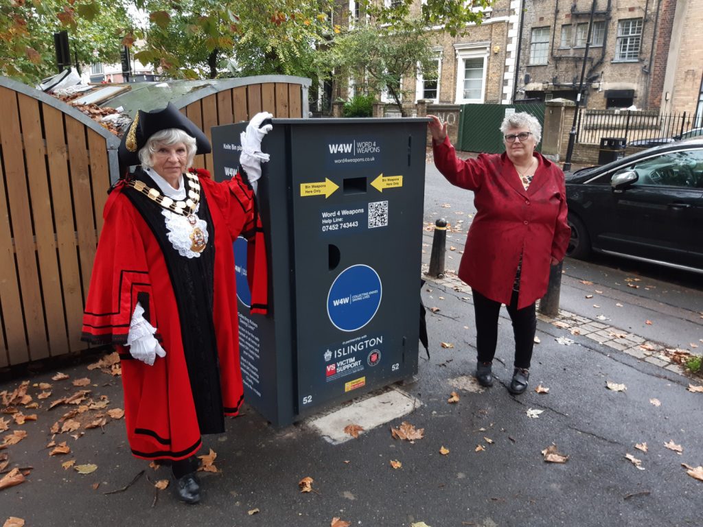Islington Council launches six new knife bins to provide a safe place