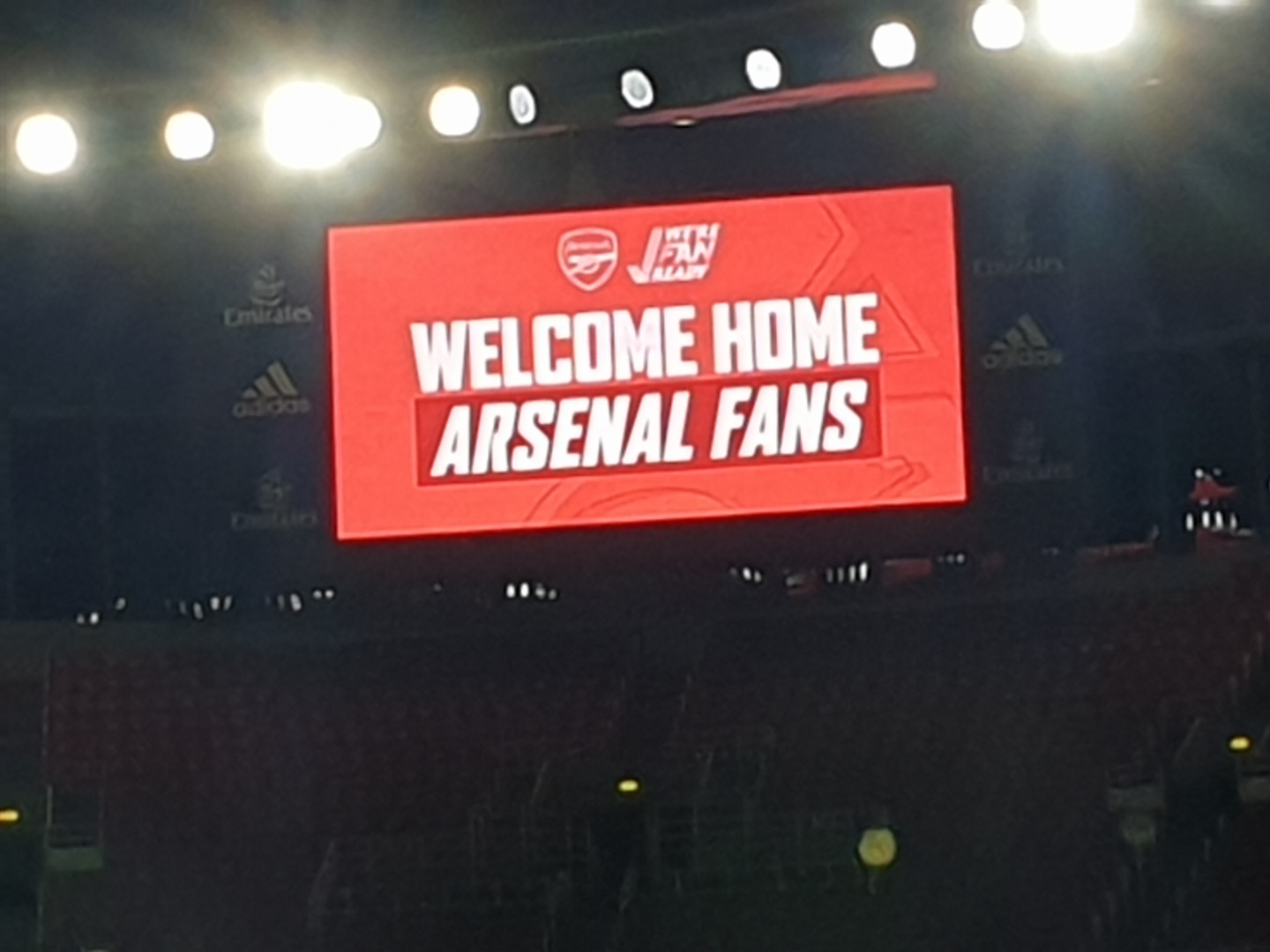 Fans back at Arsenal