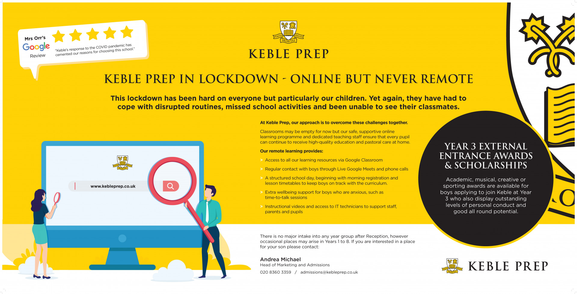 Keble Prep in lockdown – online but never remote