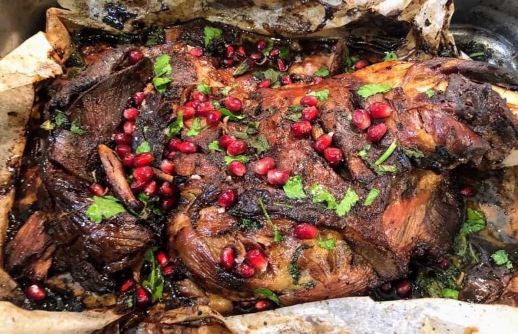 Cooking Slow Roasted Pulled Lamb Shoulder with UK Cypriot celebrity TV Cook Loulla Astin