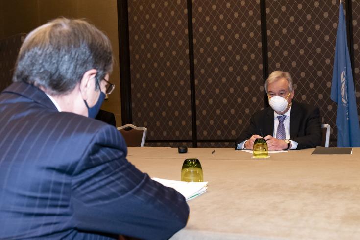Cyprus President meets for one hour and 45 minutes with the UNSG in Geneva