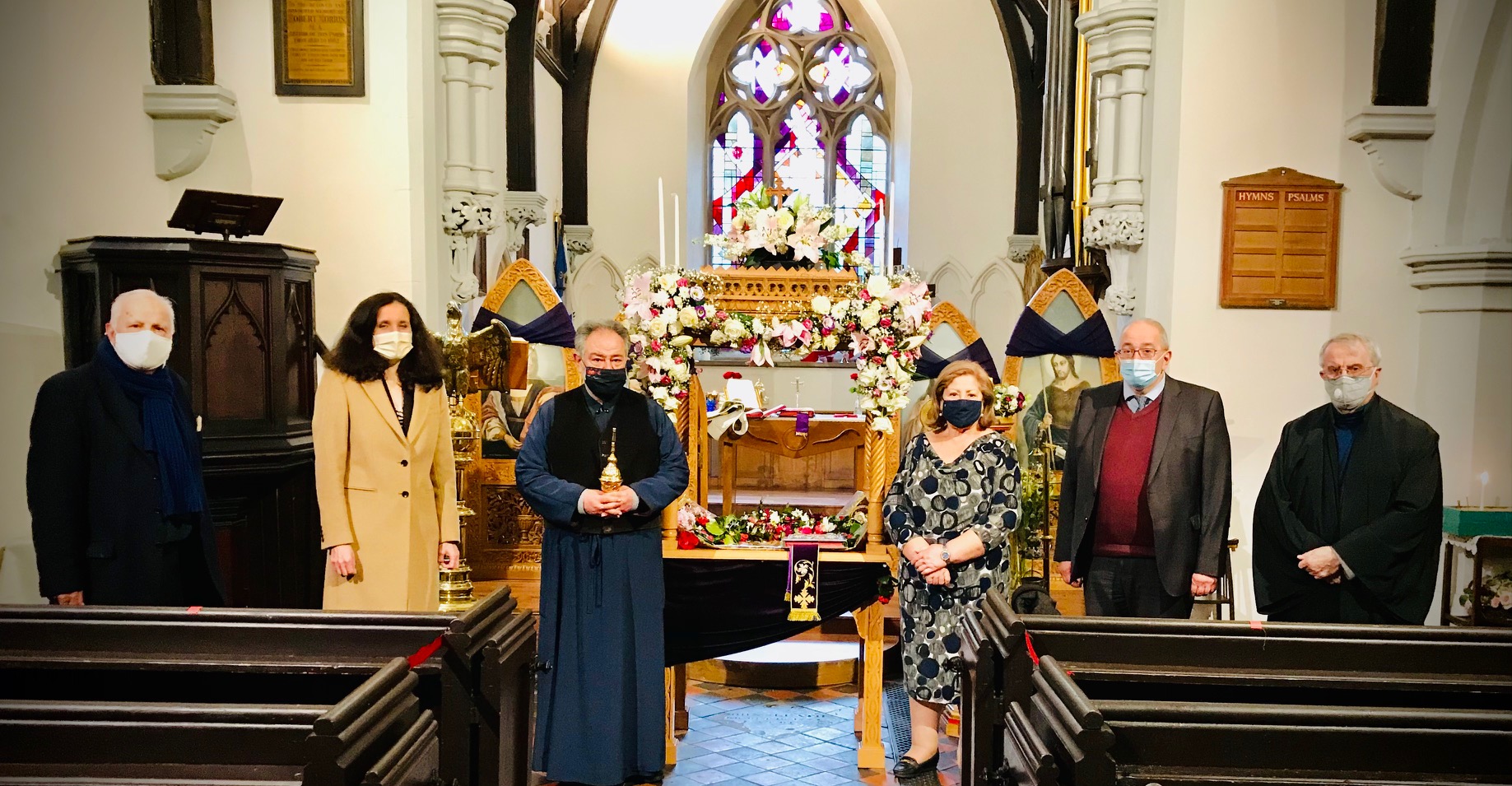 Greek Easter: Conservative MP Theresa Villiers visits the Greek Orthodox Church of St Katherines in Barnet