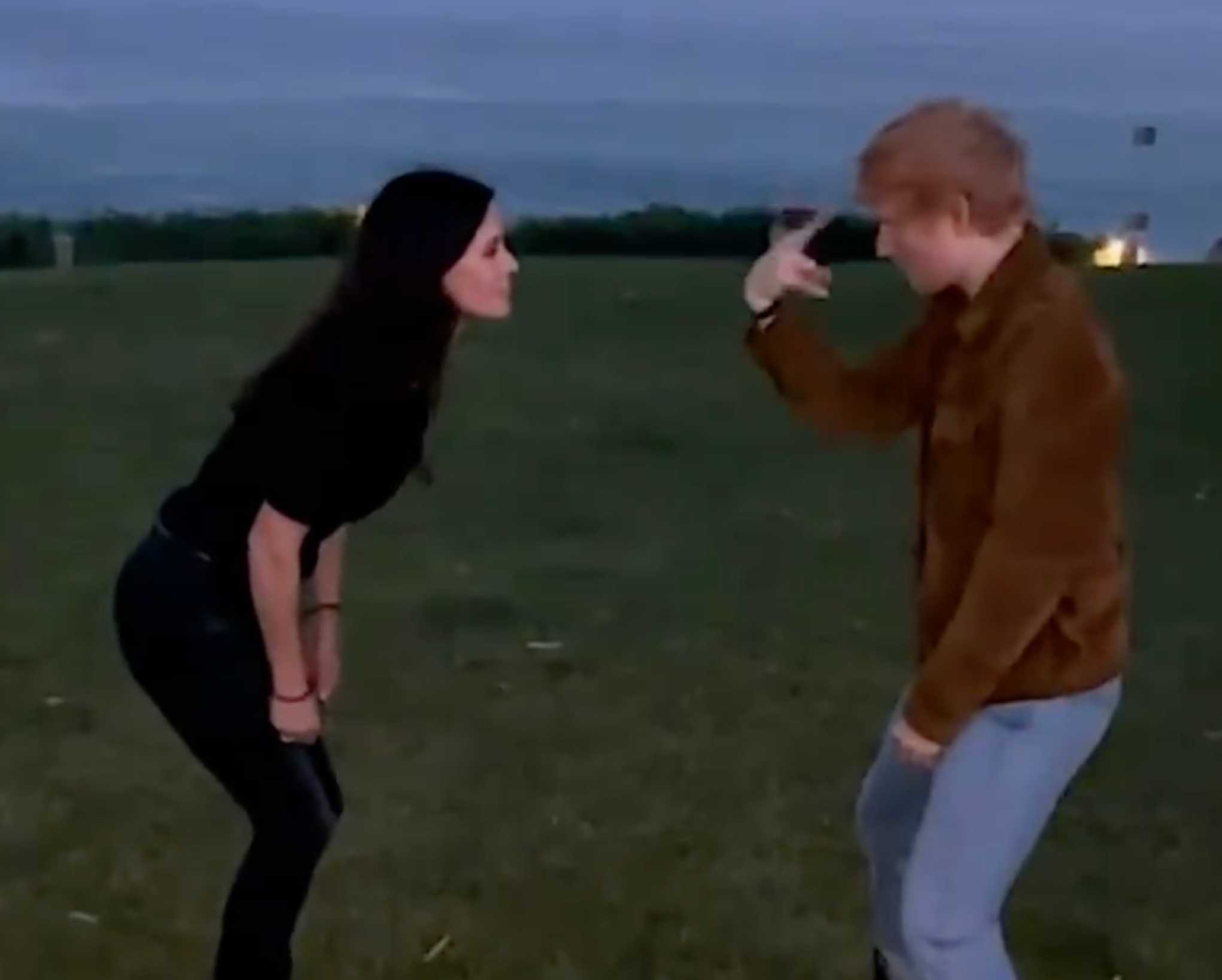 Courteney Cox and Ed Sheeran re-create iconic Friends dance routine