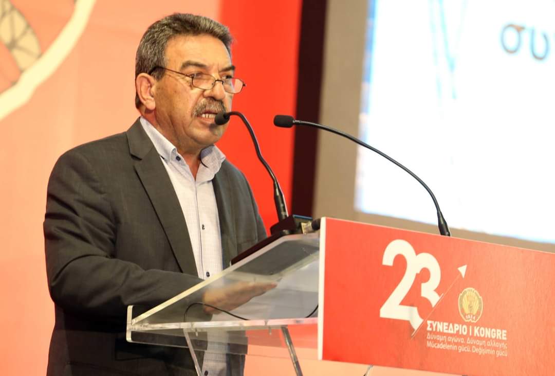 Turkish Cypriot parties convey messages of friendship and struggle for a solution and reunification of Cyprus at the 23rd AKEL Congress