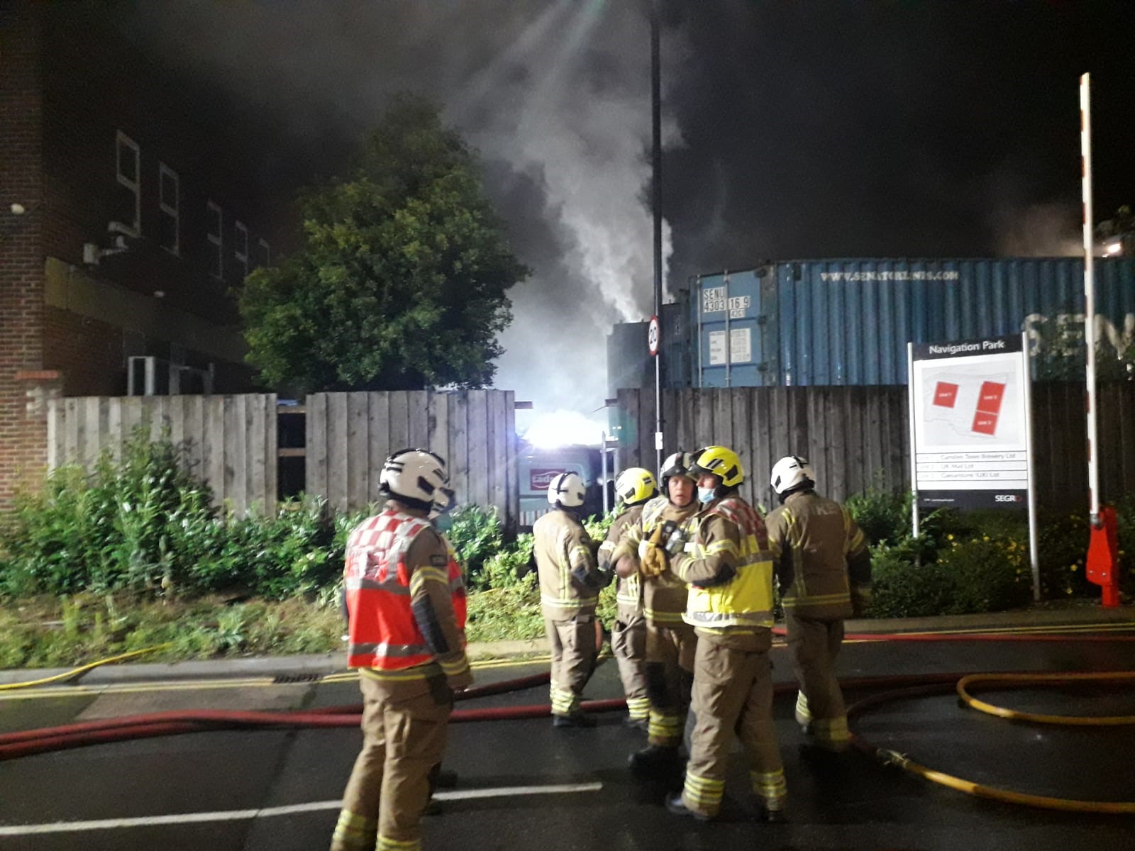 Fire at warehouse yard – Enfield