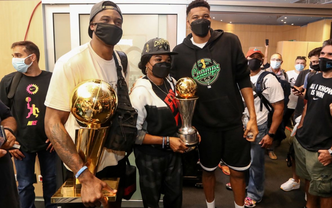 Basketball Antetokounmpo brothers bring NBA trophy home to Greece