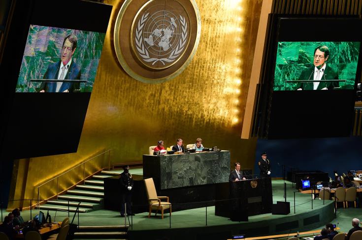 Return to 1960 invite meant to ease T/Cs back to state pending settlement, Cyprus President said addressing UN GA
