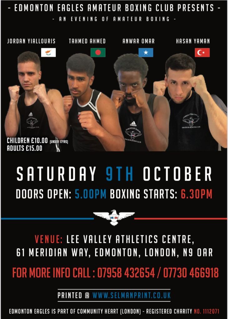 Edmonton Eagles Amateur Boxing Club will be hosting its long awaited boxing club home show