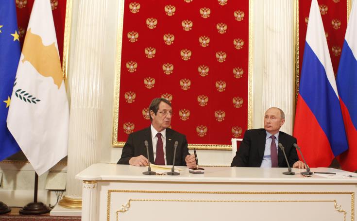 President Putin pledges support to Cyprus President’s efforts for a solution