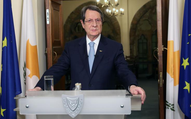 President rebuffs extreme positions for a two state solution, in a televised message on Cyprus Independence
