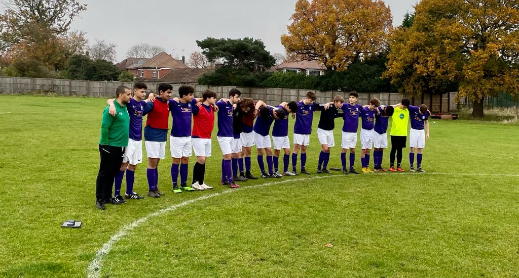 Omonia Youth FC teams pay their respect on Remembrance Sunday