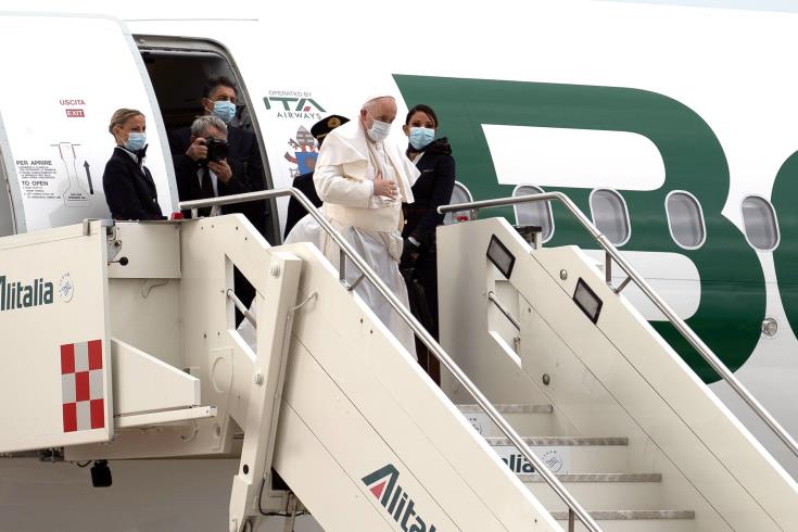 Pope Francis arrives in Cyprus