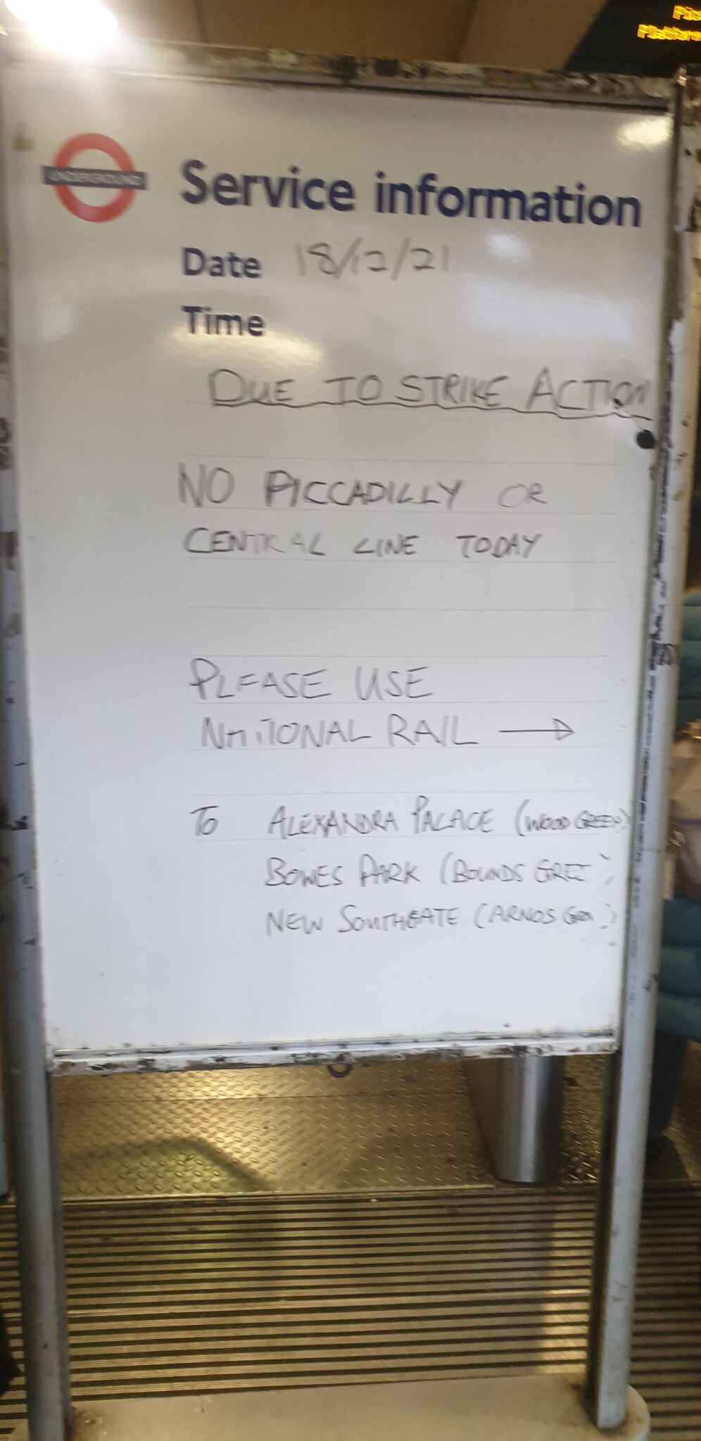 Tube strikes