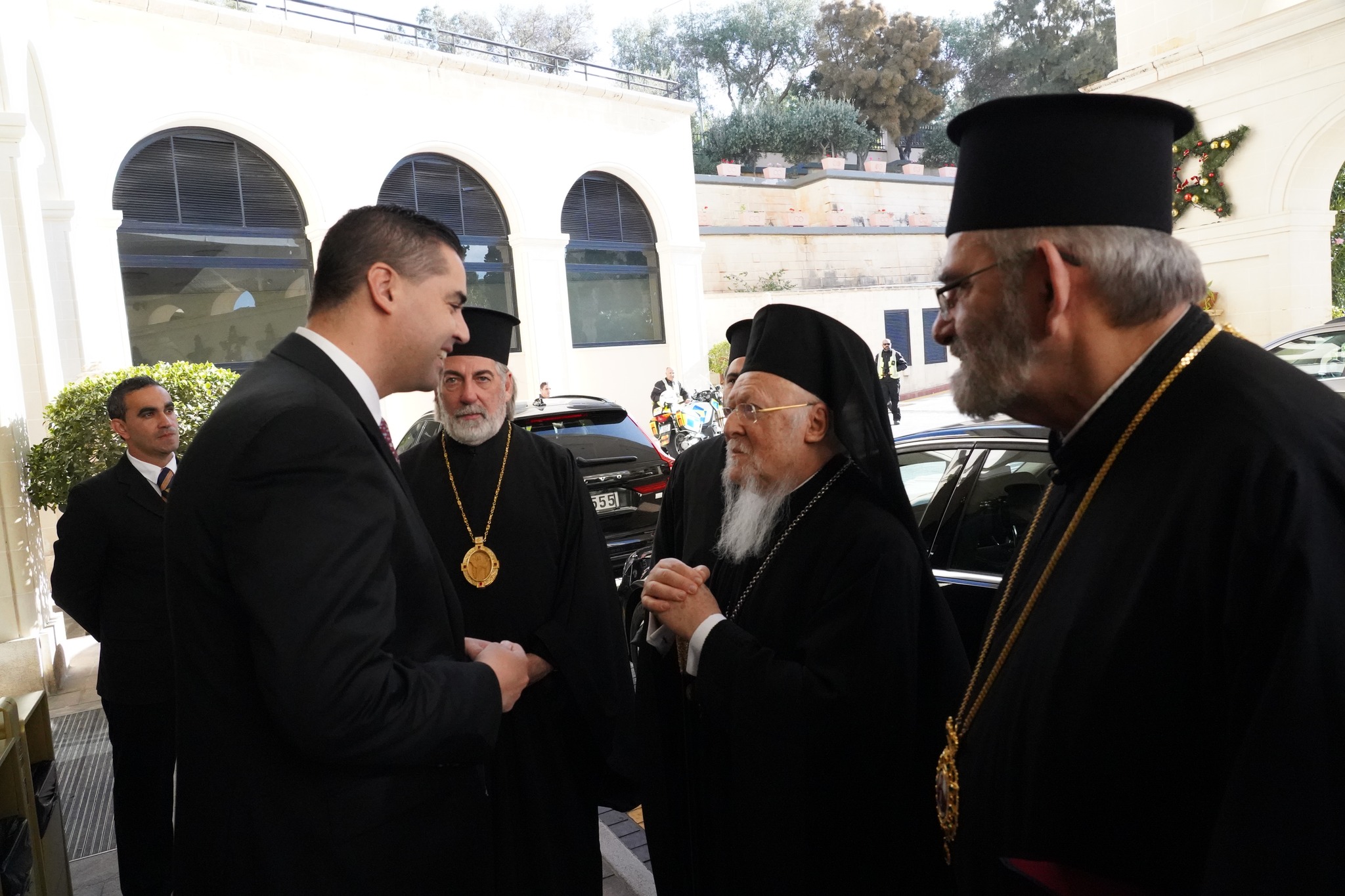 Archbishop Nikitas Accompanies Ecumenical Patriarch Bartholomew to Malta