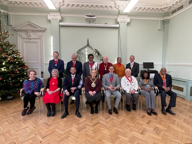 Mayor of Haringey Cllr Gina Adamou hosted former mayors of the borough for a festive afternoon tea