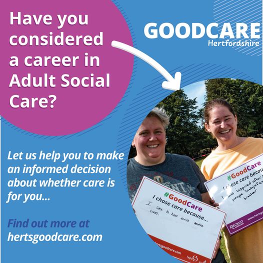 Hertfordshire Council: Have you considered a career in Adult Social Care?
